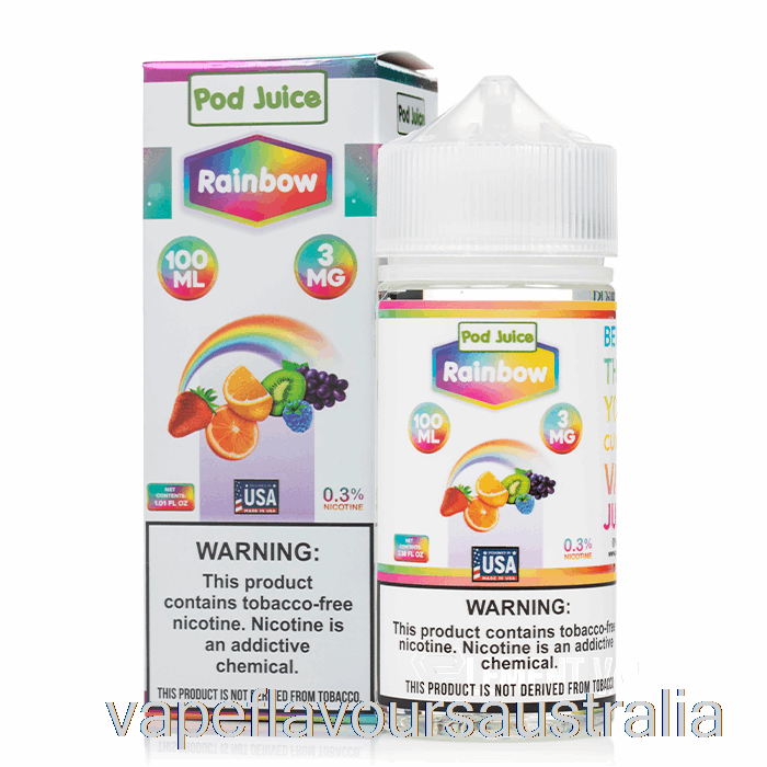 Vape Flavours Australia Rainbow - Pod Juice - 100mL 12mg